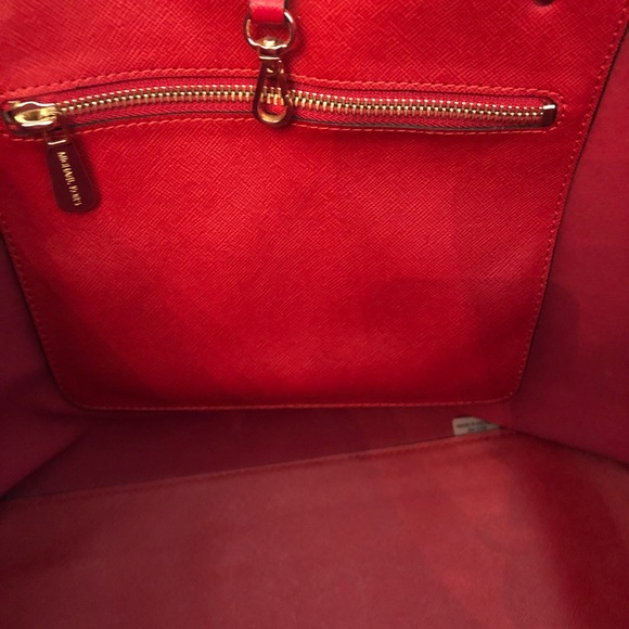 Michael Kors Red Jet Set Tote - Picture 8 of 8